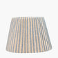 Isla 35cm Jute Striped Natural & Blue Tapered Lampshade