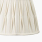 Odette 30cm White Linen Slub Pinch Pleat Tapered Lampshade