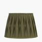 Odette 35cm Olive Green Cotton Slub Pinch Pleat Tapered Lampshade