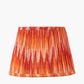 Suri 30 cm Pink and Orange Ikat Patterned Mushroom Pleat Tapered Lampshade