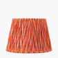 Suri 35 cm Pink and Orange Ikat Patterned Mushroom Pleat Tapered Lampshade