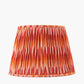 Suri 40 cm Pink and Orange Ikat Patterned Mushroom Pleat Tapered Lampshade