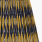 Suri 45 cm Navy and Yellow Ikat Patterned Mushroom Pleat Tapered Lampshade