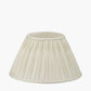 Garbo 45cm Cream Silk Mix Pinch Pleat Tapered Lampshade