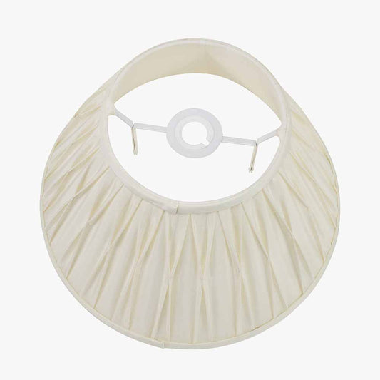 Garbo 50cm Cream Silk Mix Pinch Pleat Tapered Lampshade