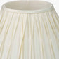 Garbo 50cm Cream Silk Mix Pinch Pleat Tapered Lampshade
