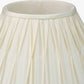 Garbo 50cm Cream Silk Mix Pinch Pleat Tapered Lampshade