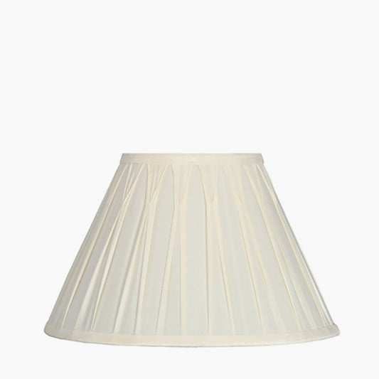 Garbo 15cm Cream Silk Mix Pinch Pleat Tapered Lampshade