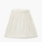 Garbo 15cm Cream Silk Mix Pinch Pleat Tapered Candle Clip Lampshade