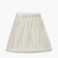 Garbo 15cm Cream Silk Mix Pinch Pleat Tapered Candle Clip Lampshade
