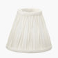 Garbo 15cm Cream Silk Mix Pinch Pleat Tapered Candle Clip Lampshade