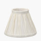 Garbo 20cm Cream Silk Mix Pinch Pleat Tapered Lampshade