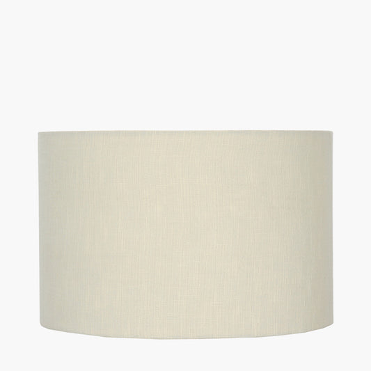 Lino 40cm Cream Self Lined Linen Cylinder Lampshade