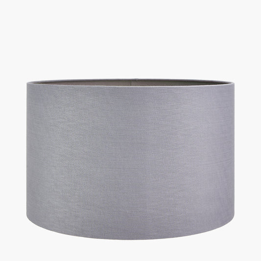 Lino 50cm Steel Grey Self Lined Linen Cylinder Lampshade