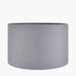 Lino 55cm Steel Grey Self Lined Linen Cylinder Lampshade