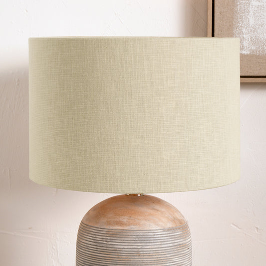 Lino 50cm Butterscotch Self Lined Linen Cylinder Lampshade