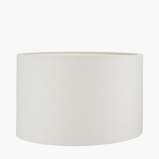 Lino 40cm White Self Lined Linen Cylinder Lampshade