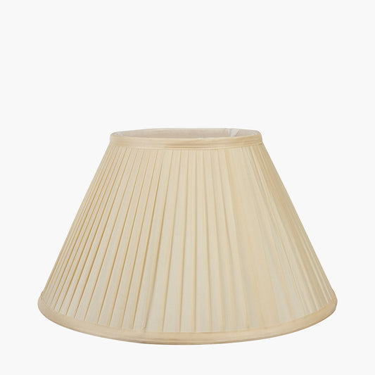 Bacall 30cm Almond Silk Knife Pleat Empire Lampshade