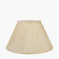 Bacall 40cm Almond Silk Knife Pleat Empire Lampshade