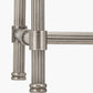 Salvatore Antique Silver Metal Double Wall Light with Thiago 16cm Ocean Blue Stripe Mushroom Pleat Tapered Lampshade