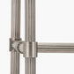 Salvatore Antique Silver Metal Double Wall Light with Malia 18cm Olive Green Mushroom Pleat Scalloped Tapered Lamp Shade