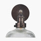 Bowery Ribbed Glass with Antique Bronze Fitting Wall Light
