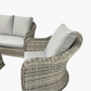 4-Piece Outdoor Wicker Patio Furniture Set – Rattan Sofa, Armchairs & Coffee Table with Cushions