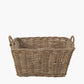 Tobs Grey Kubu Rattan Rectangular Storage Basket Large