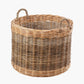Tobs S/5 Grey and White Kubu Rattan Round Storage Baskets