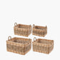 Tobs S/4 Grey and White Kubu Rattan Rectangular Storage Baskets