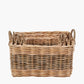 Tobs S/4 Grey and White Kubu Rattan Rectangular Storage Baskets
