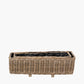 Tobs S/2 Indoor Outdoor Grey Kubu Rattan Basket Trough Planters