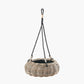 Tobs Indoor Outdoor Grey Kubu Rattan Hanging Basket