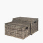 Tobs S/2 Grey Kubu Rectangular Basket Chests