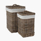 Tobs S/2 Grey Kubu Square Linen Baskets