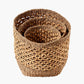 Tobs S/3 Seagrass and Water Hyacinth Natural Tall Round Baskets