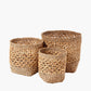 Tobs S/3 Seagrass and Water Hyacinth Natural Tall Round Baskets