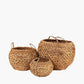 Tobs S/3 Water Hyacinth Round Handled Baskets