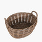 Tobs S/2 Grey Kubu Oval Baskets