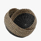 Tobs S/2 Seagrass Natural and Black Round Baskets