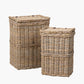 Tobs S/2 Grey Kubu Rectangular Linen Baskets