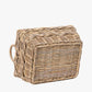 Tobs Grey Kubu Rectangular Handled Laundry Basket
