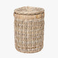 Tobs Brown Rattan Round Linen Basket