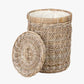 Tobs Brown Rattan Round Linen Basket