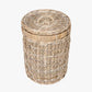 Tobs Brown Rattan Round Linen Basket