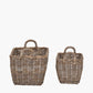 Tobs S/2 Grey Kubu Graduated Square Storage Baskets