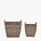 Tobs S/2 Grey Kubu Graduated Square Storage Baskets