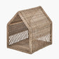Tobs Grey Rattan House Dog Basket