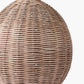 Raffles Large Rattan Cream Wash Table Lamp Base with Harley 45cm Slubby Hopsack Empire Lampshade