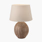 Raffles Large Rattan Cream Wash Table Lamp Base with Coast 40cm Cream Calico Tapered Lampshade